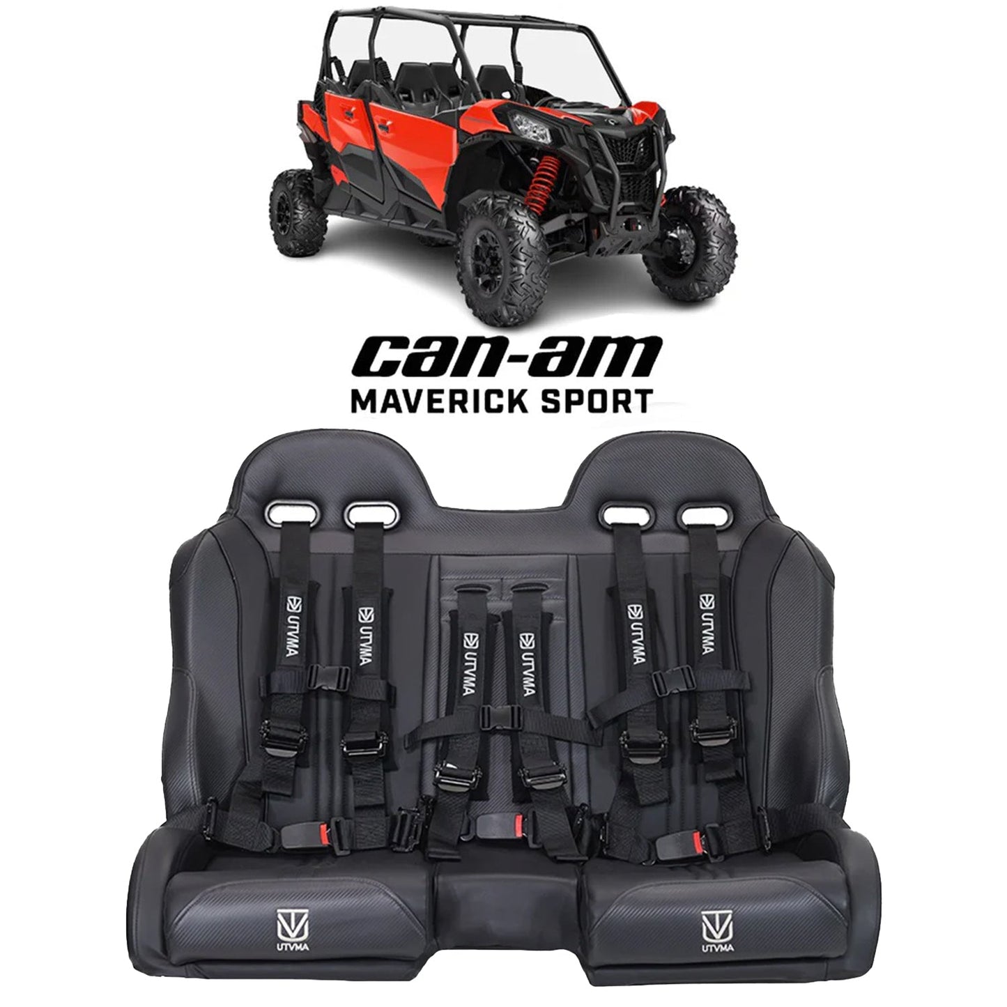 UTV Mountain Accessories Maverick Sport Max Front Bench Seat W... - UTV Mountain Accessories