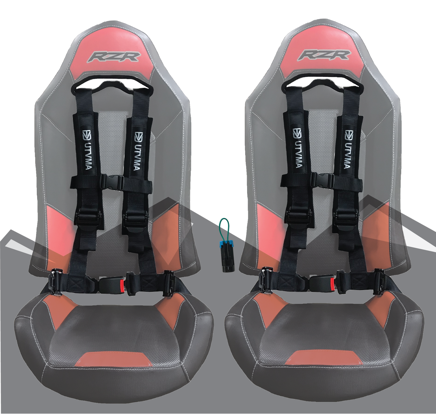 RZR 4-Point Harness Seat Pass Through Kit (2 Seats) with Override Clip
