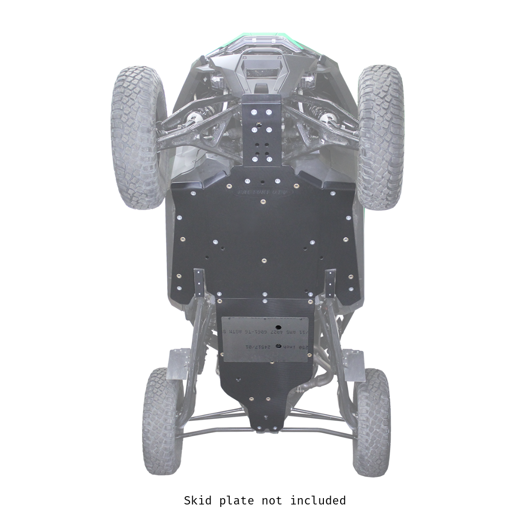 Factory UTV Polaris RZR Pro R X-Brace for UHMW Skid Plate - Factory UTV