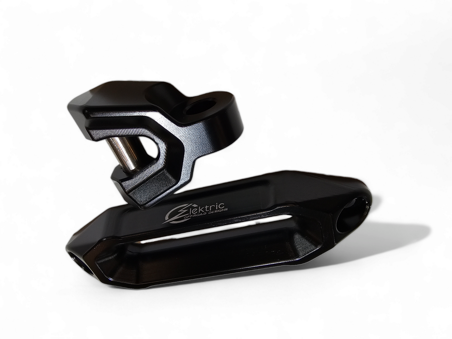 Elektric Offroad Designs UTV Winch Fairlead and Hook (Black) - WFL110001