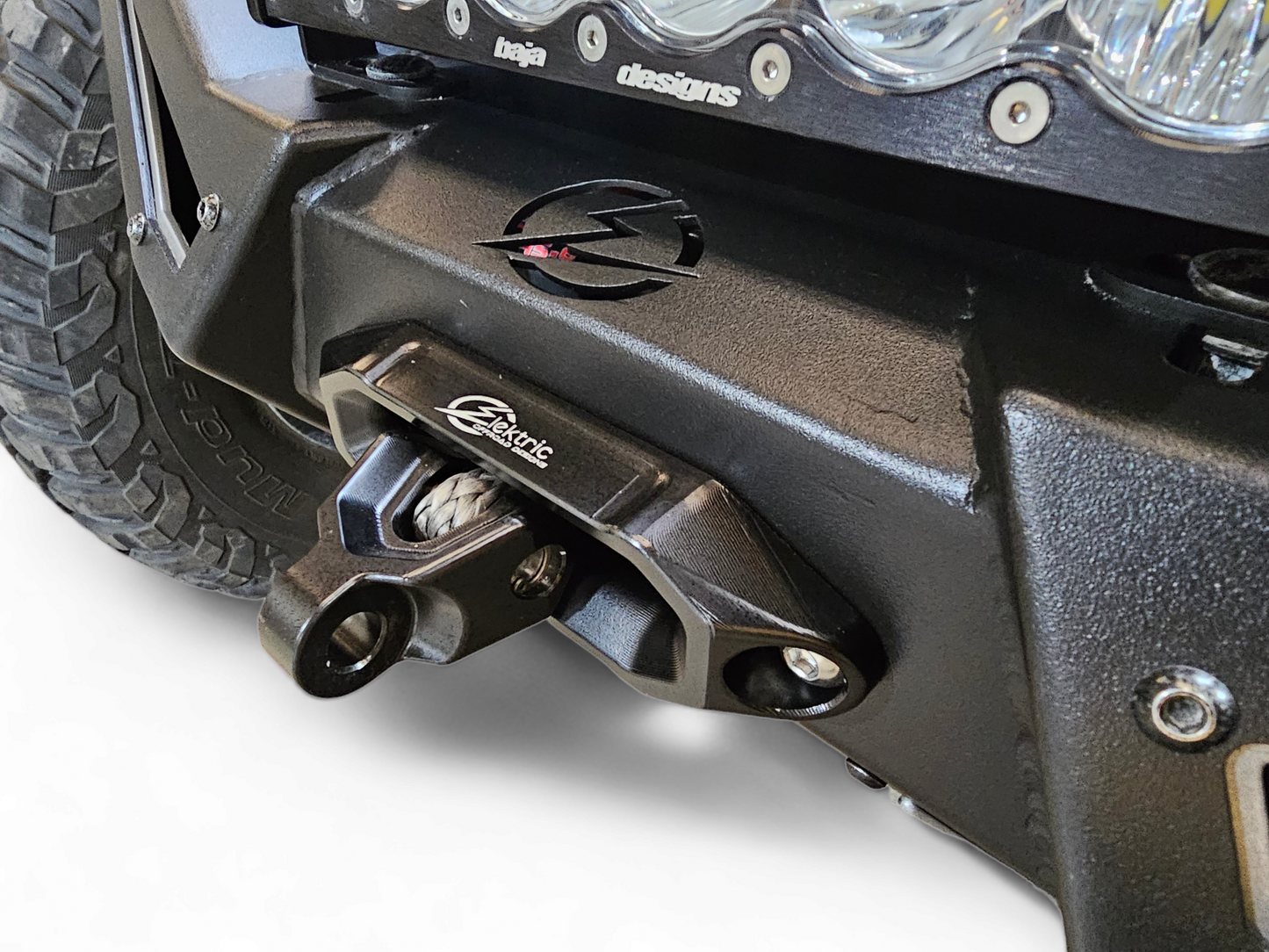 Elektric Offroad Designs UTV Winch Fairlead and Hook (Black) - WFL110001