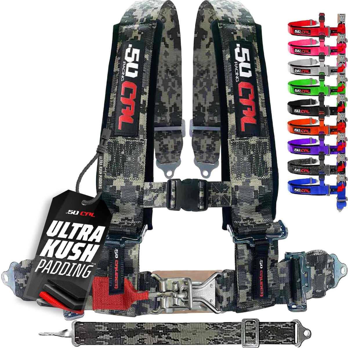 3" 5 point Pro Series Latch Harness 50 Caliber Racing Harness