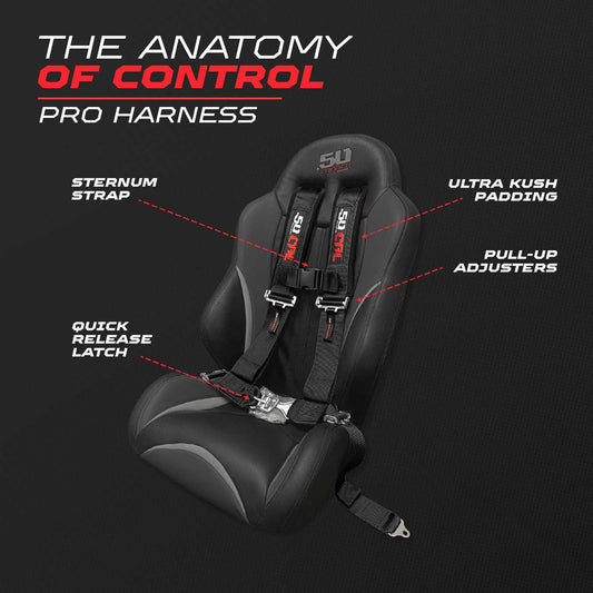 Pro Series 2" 4 point Latch Harness 50 Caliber Racing Harness