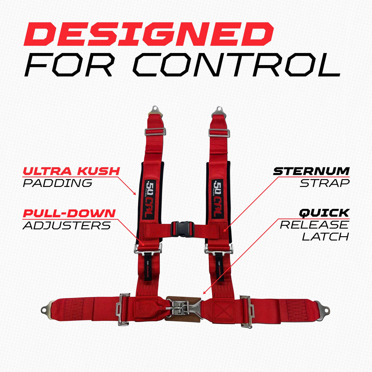 Pro Series 2" 4 point Latch Harness 50 Caliber Racing Harness