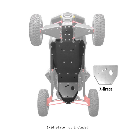 Factory UTV Polaris RZR RS1 X-Brace for UHMW Skid Plate - Factory UTV