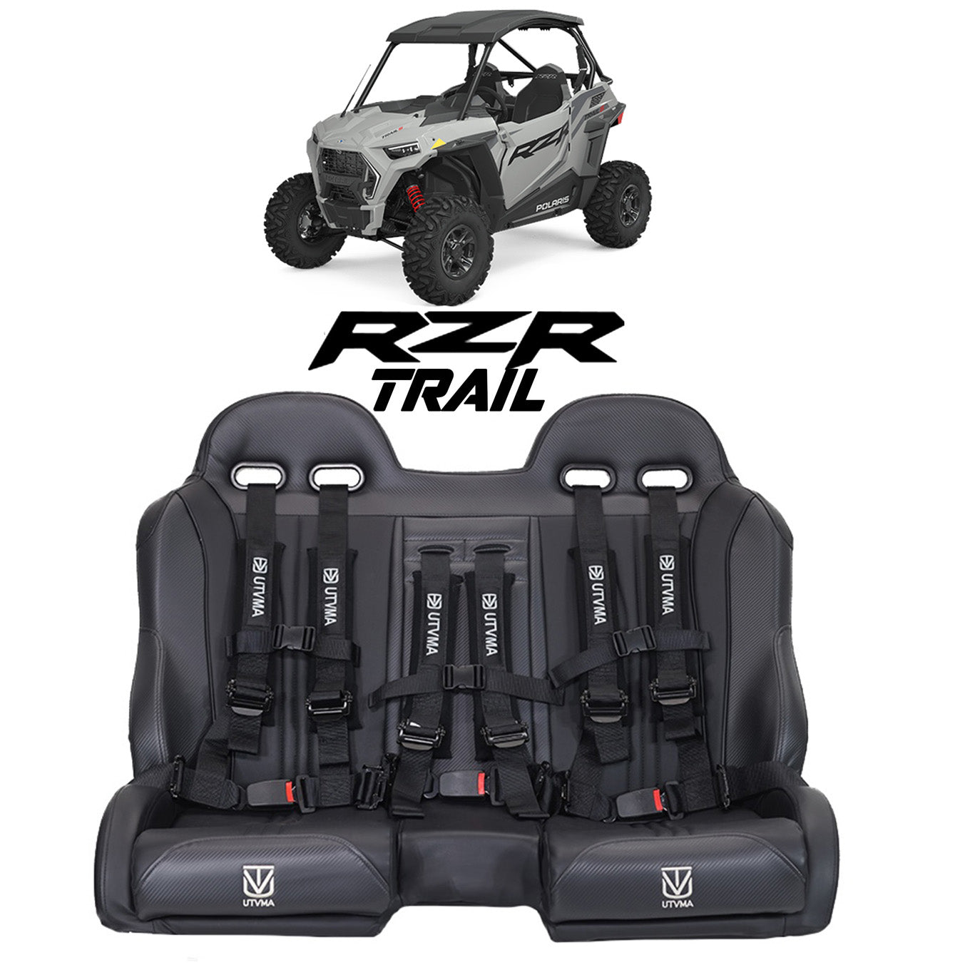 UTV Mountain Accessories RZR 900/1000 Trail Front Bench Seat w... - UTV Mountain Accessories