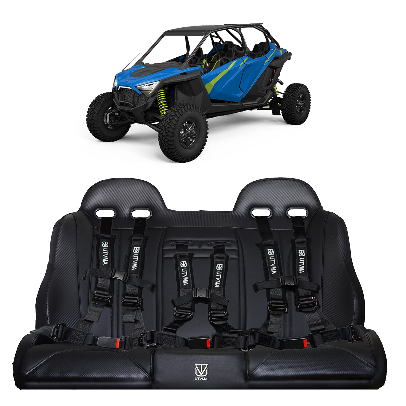 RZR PRO XP/ Pro S/ Pro R Rear Bench Seat W Harnesses (2025+)