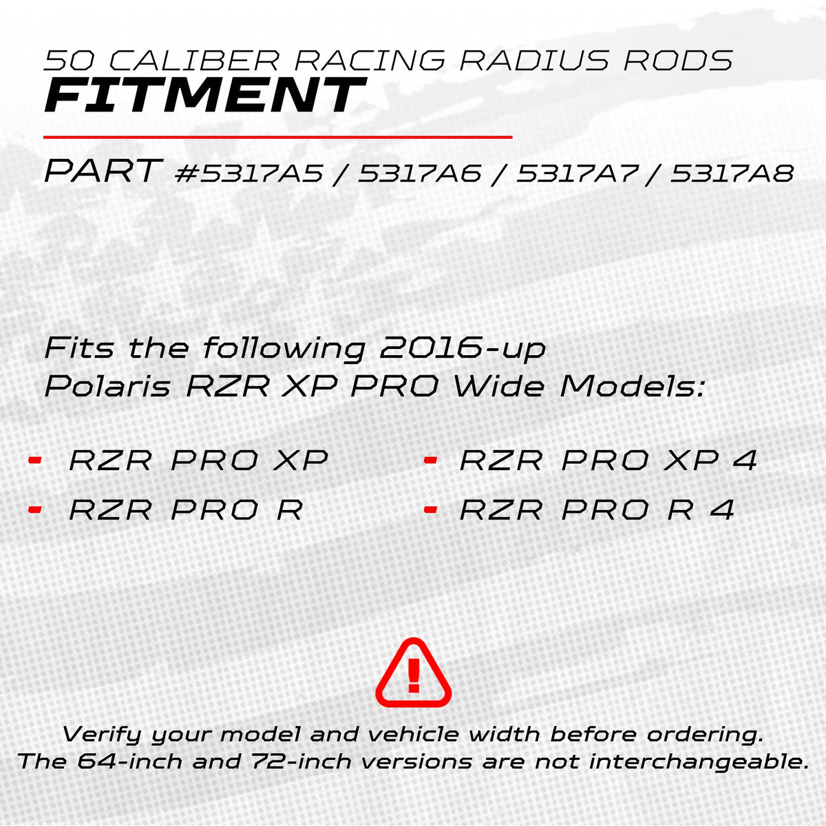 2020 RZR PRO XP CNC Billet Radius Rods