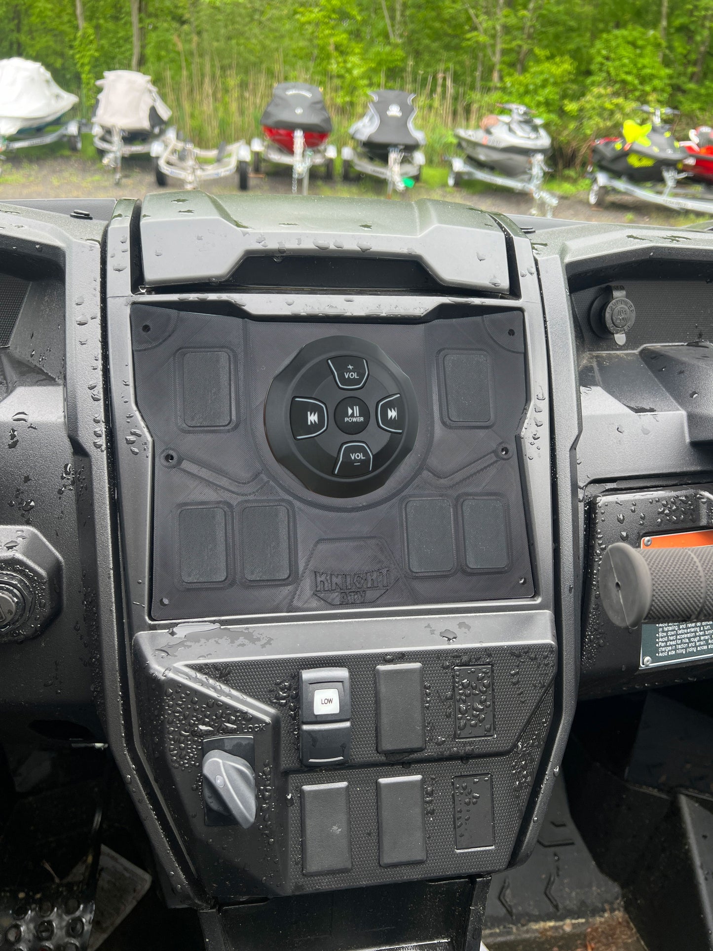 Kawasaki KRX 1000 Custom Dash Mount Switches, Radio and Gauges