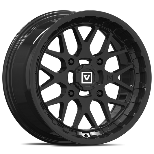 V03 14X7 +25MM 4X137 GLOSS BLACK
