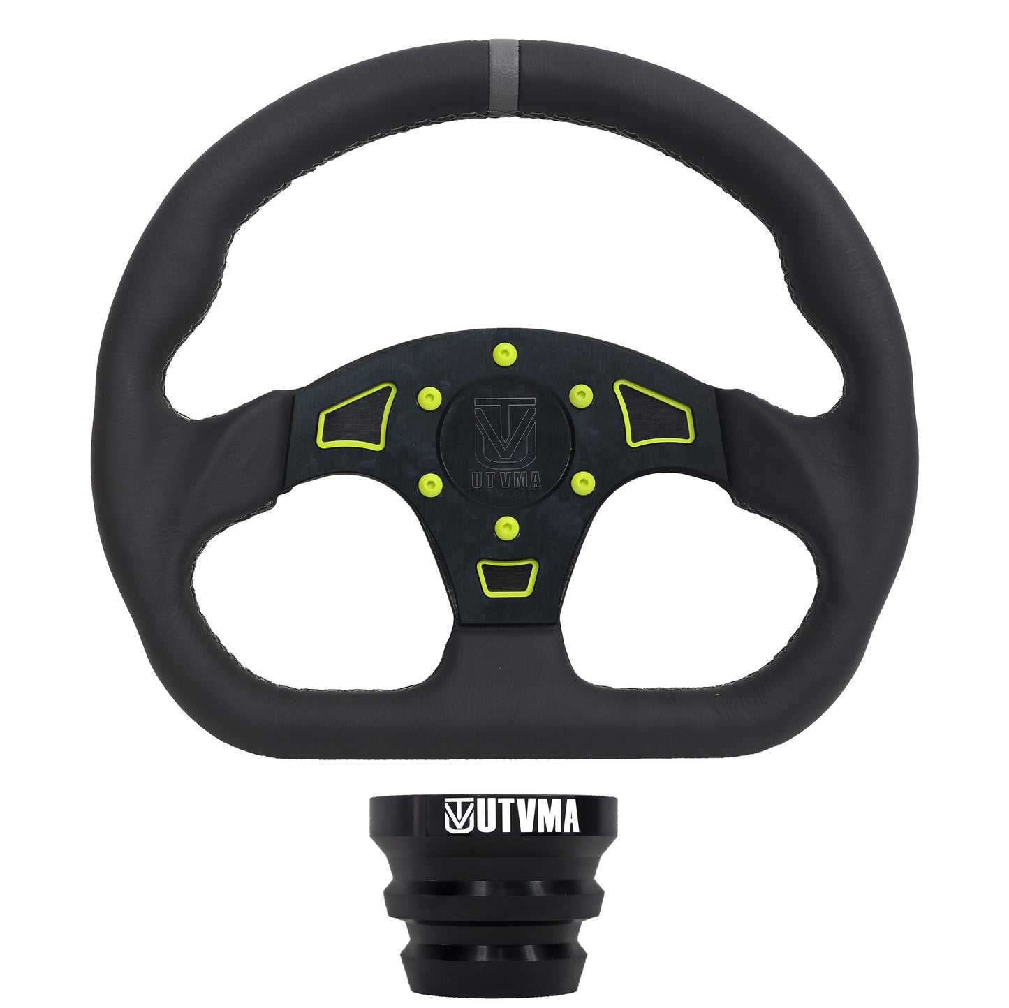 UTVMA DriftX Leather Steering Wheel With Hub (Polaris and Can Am Models)