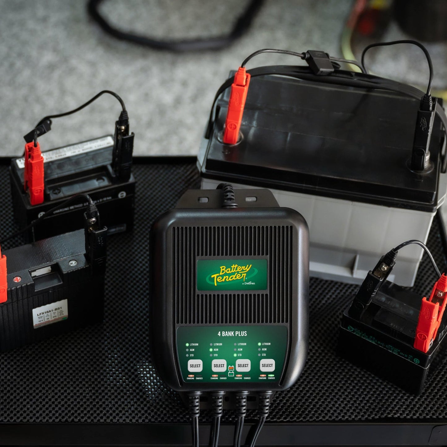 Battery Tender® 4-Bank 12V 1.25 Amp Battery Charger and Maintainer