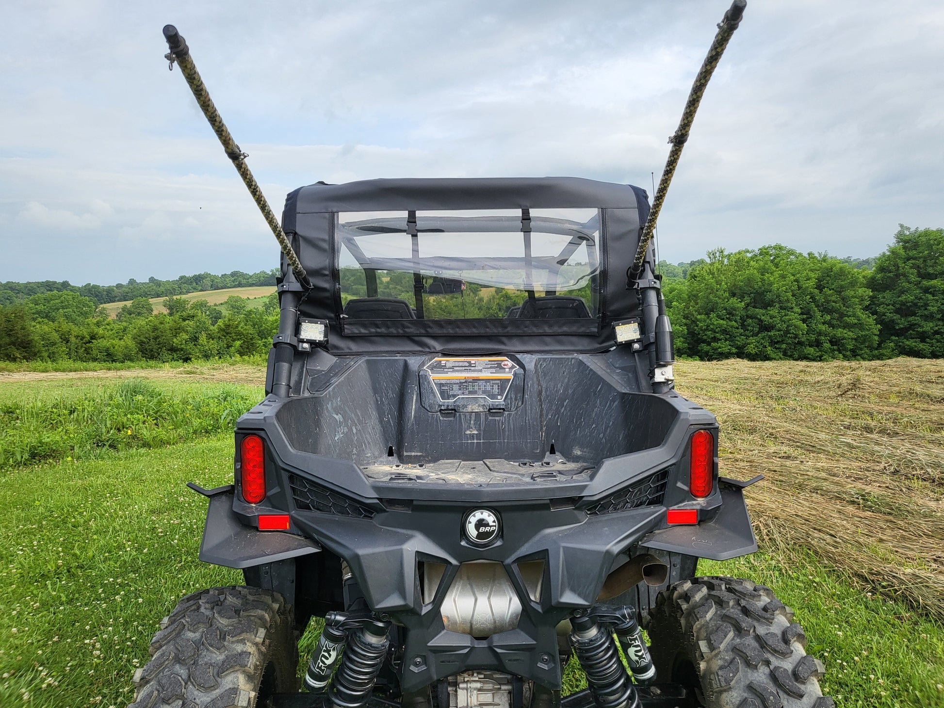 Can-Am Maverick Sport Max -Soft Back Panel (CAMMS4-BCK-BLK) - 3 Star UTV