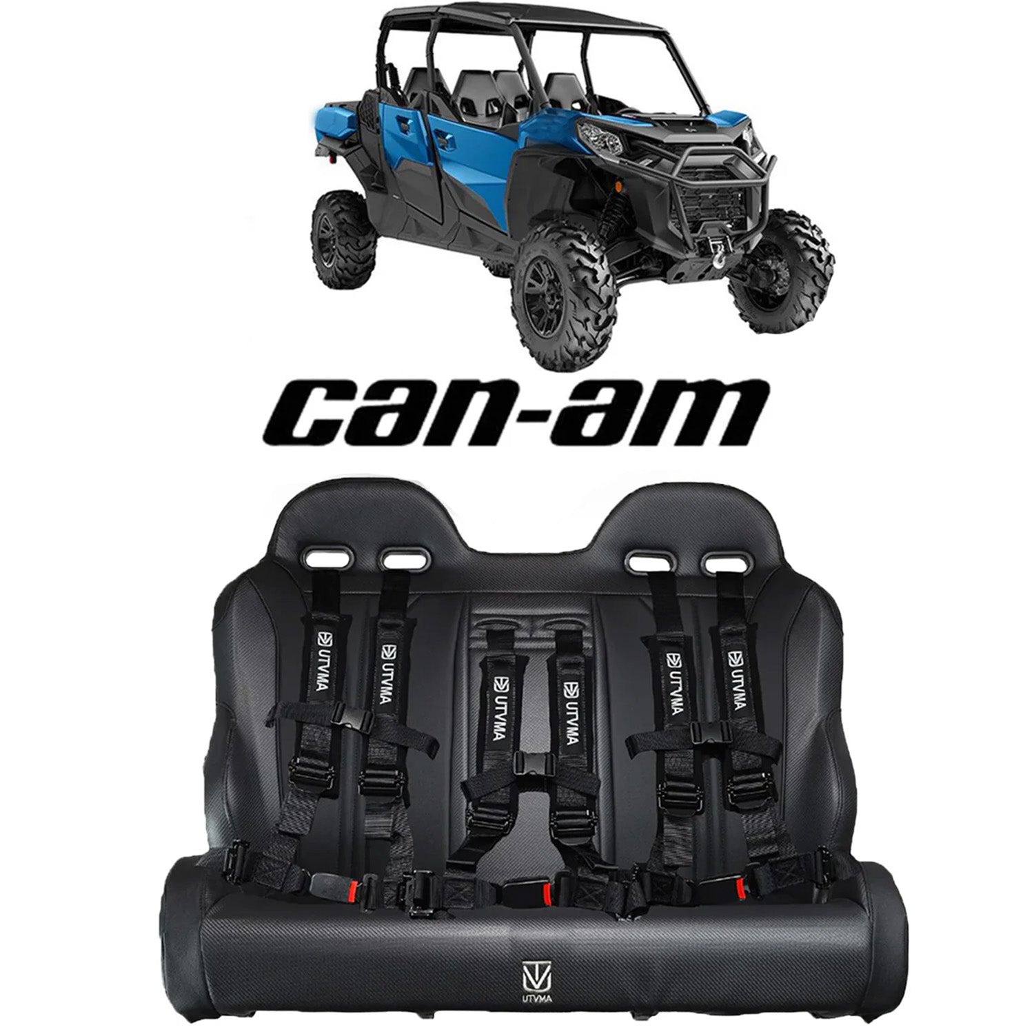 UTV Mountain Accessories Commander Max Rear Bench Seat (2021-2... - UTV Mountain Accessories