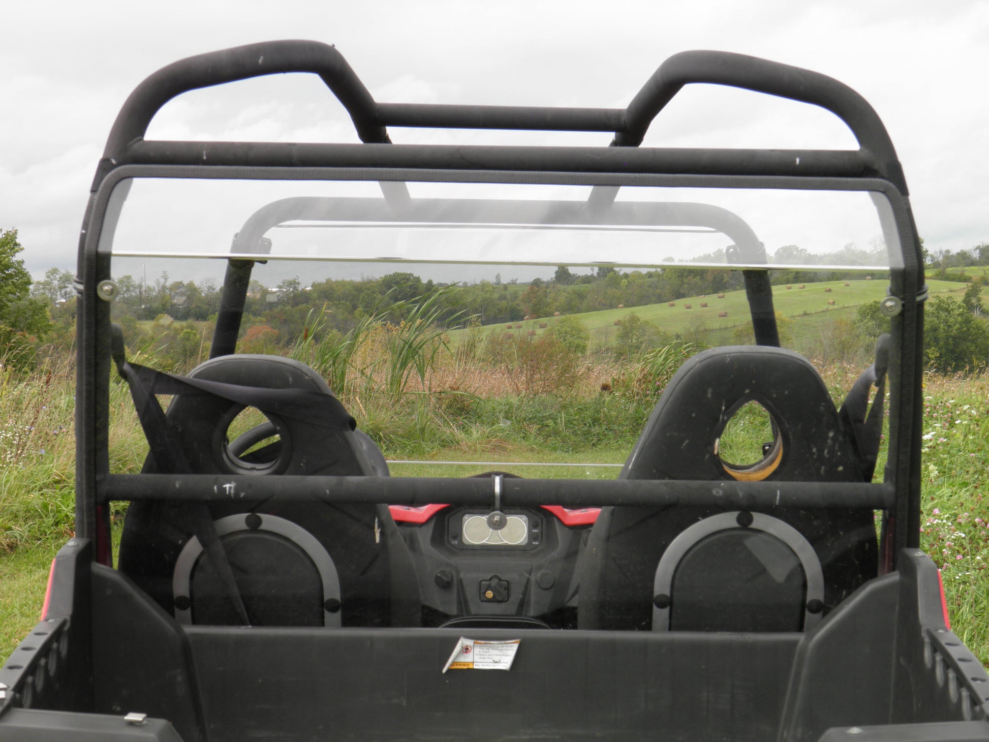 HiSun 800 - 1 Pc Lexan Back Panel w/Vent Option (HIS800-LBK-CLR) - 3 Star UTV