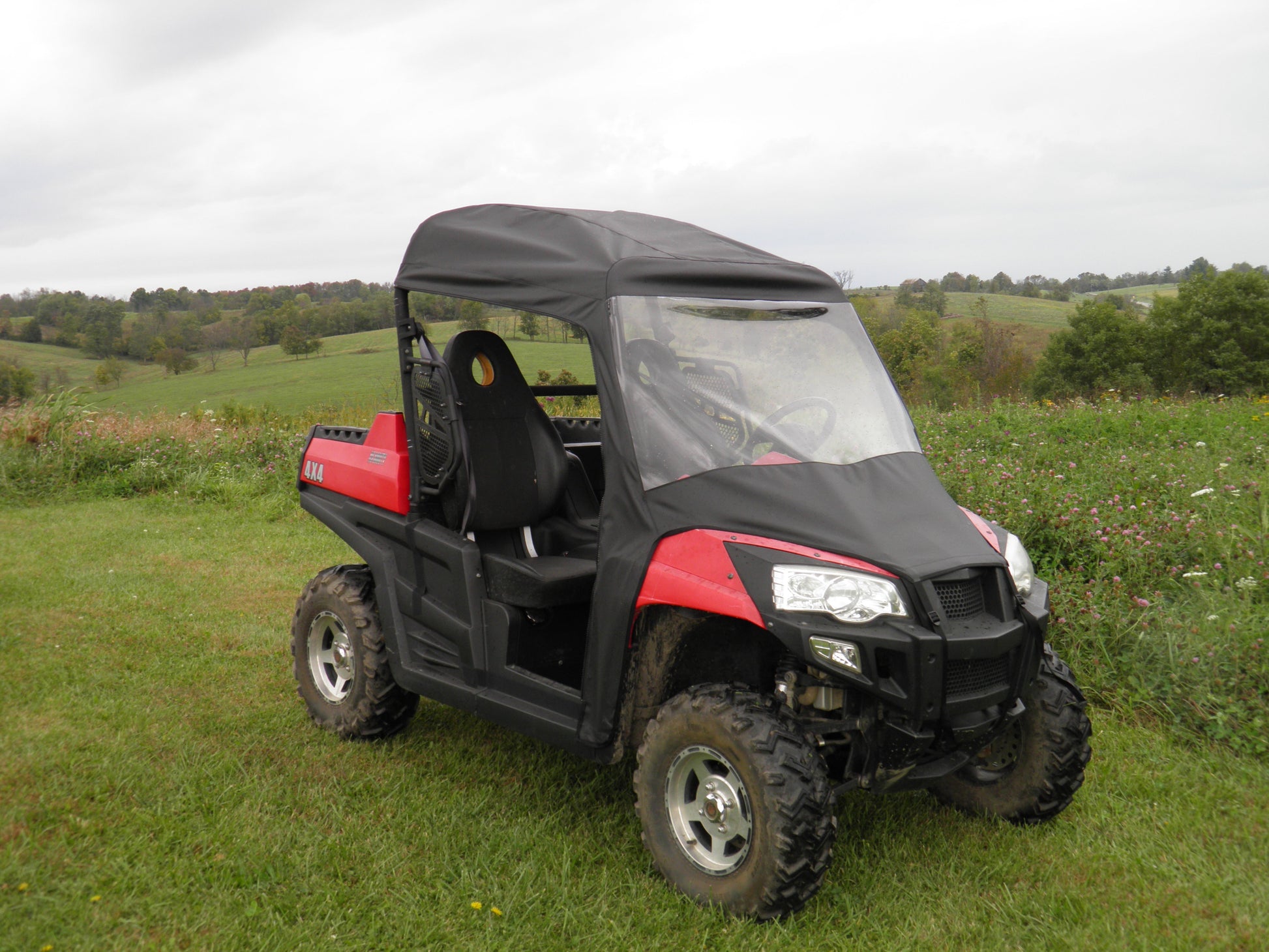 HiSun 800 - Vinyl Windshield/Top Combo (HIS800-WTO-BLK) - 3 Star UTV