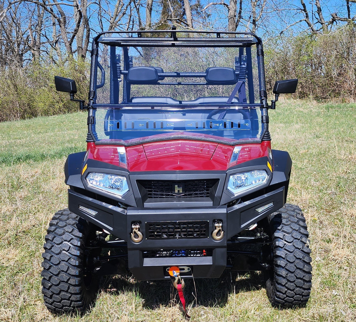 3 Star UTV HiSun Sector 1000 Crew - 2 Pc Windshield with Vent... - 3 Star UTV