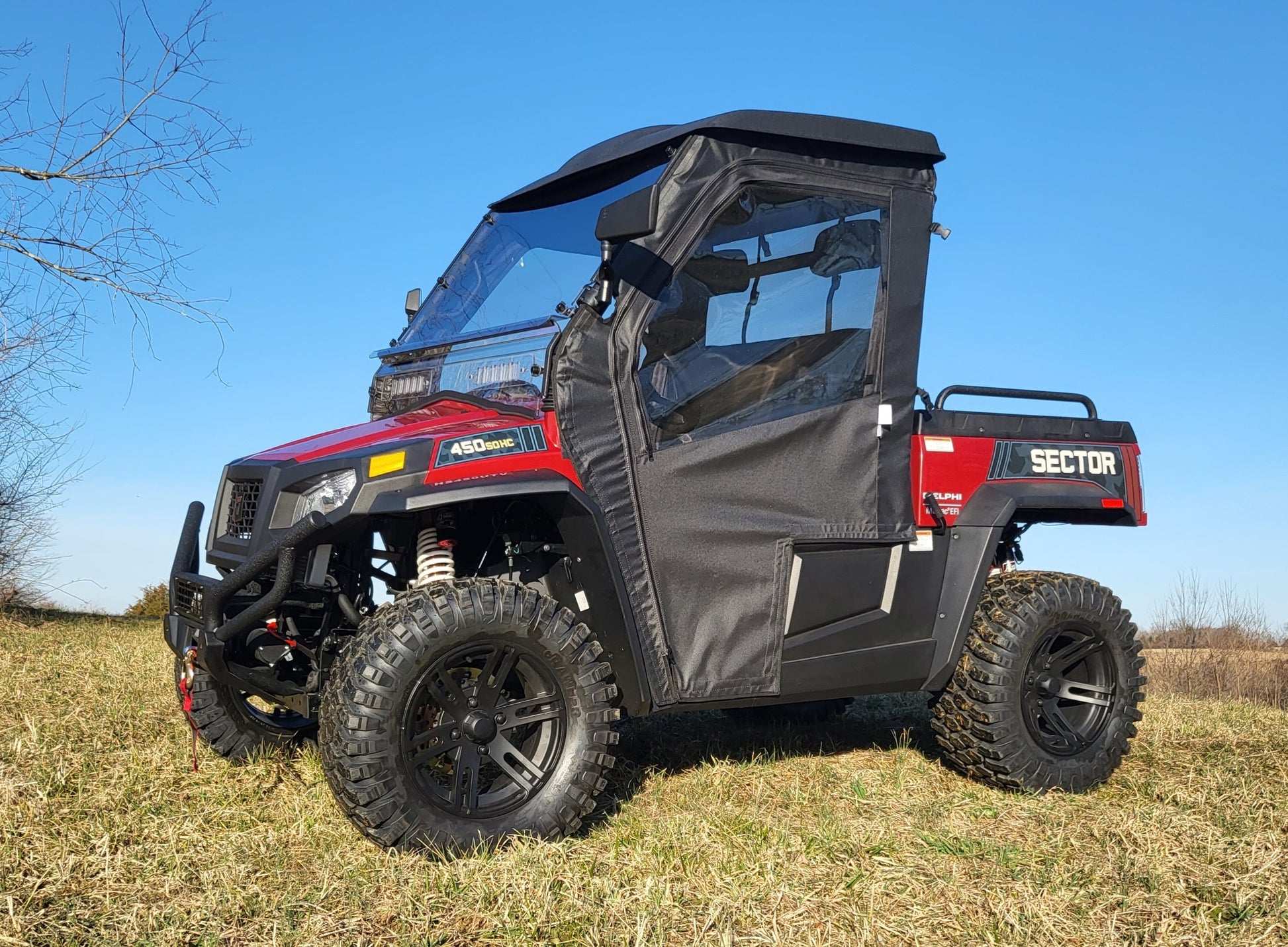HiSun Sector 450 - Door/Rear Window Combo (HISS45-DRF-BLK) - 3 Star UTV