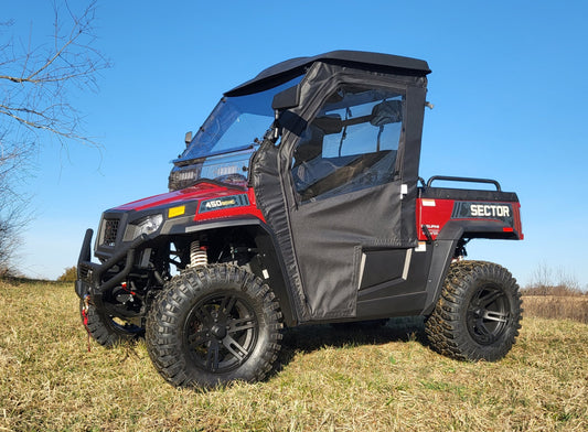 HiSun Sector 450 - Door/Rear Window Combo (HISS45-DRF-BLK) - 3 Star UTV