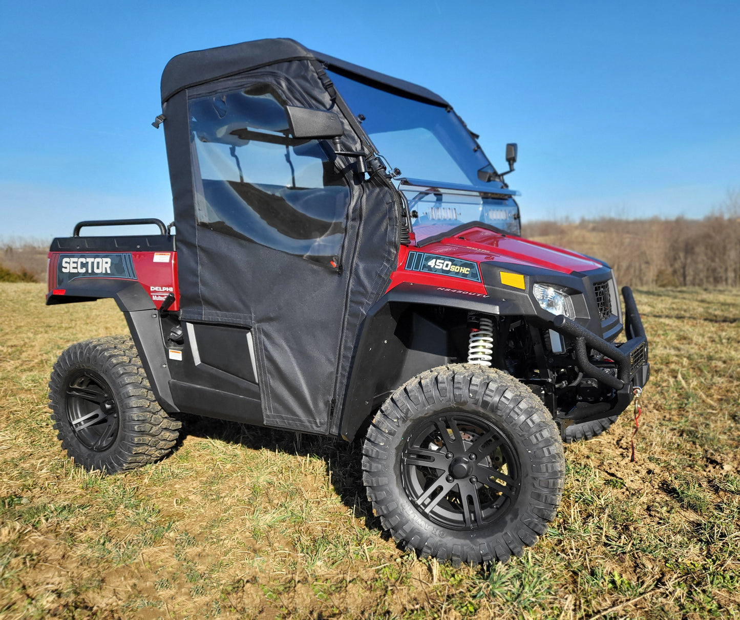 HiSun Sector 450 - Full Cab Enclosure for Har (HISS45-FCF-BLK) - 3 Star UTV