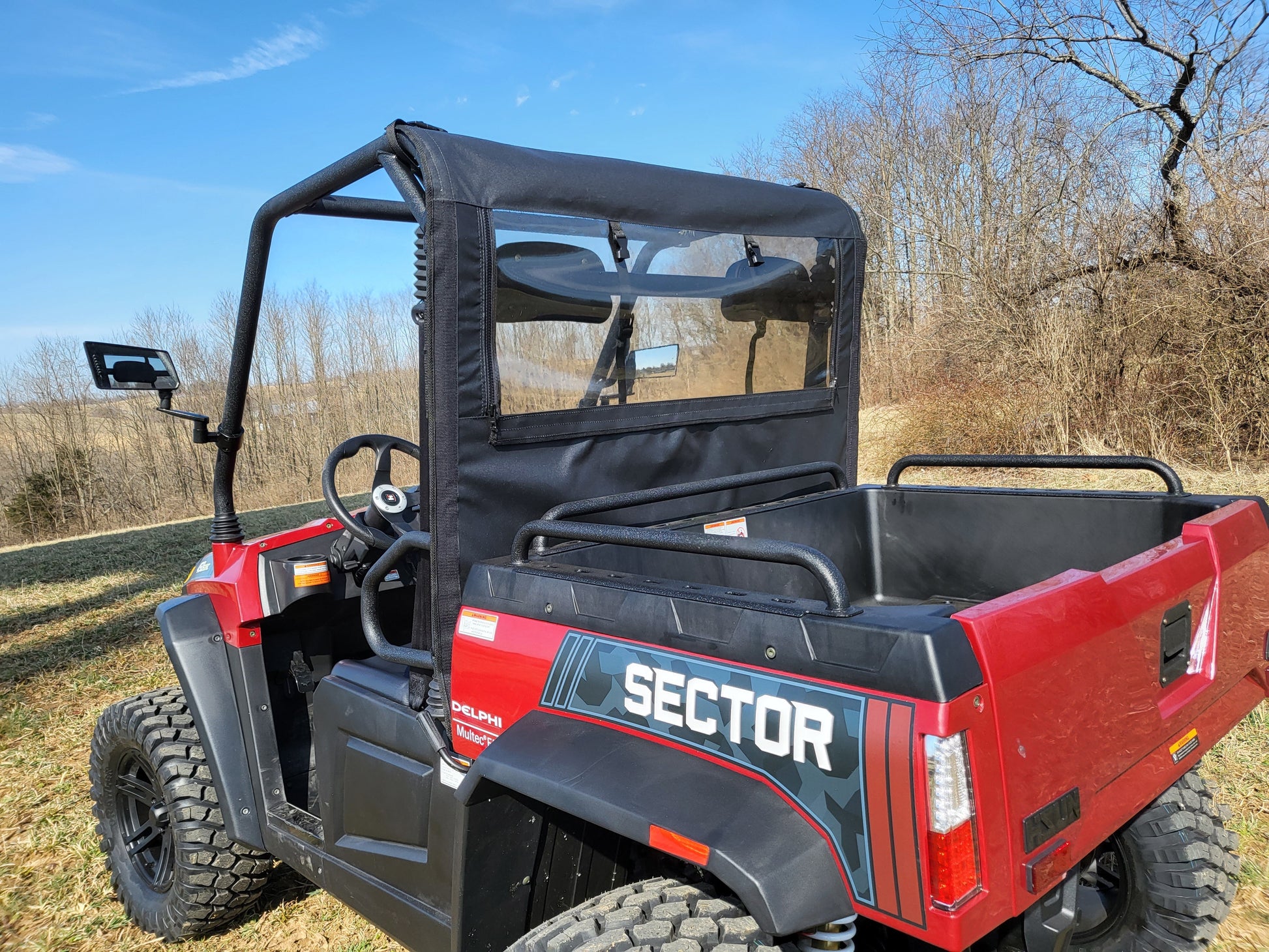 3 Star UTV HiSun Sector 450 - Soft Back Panel (HISS45-BCK-BLK) - 3 Star UTV