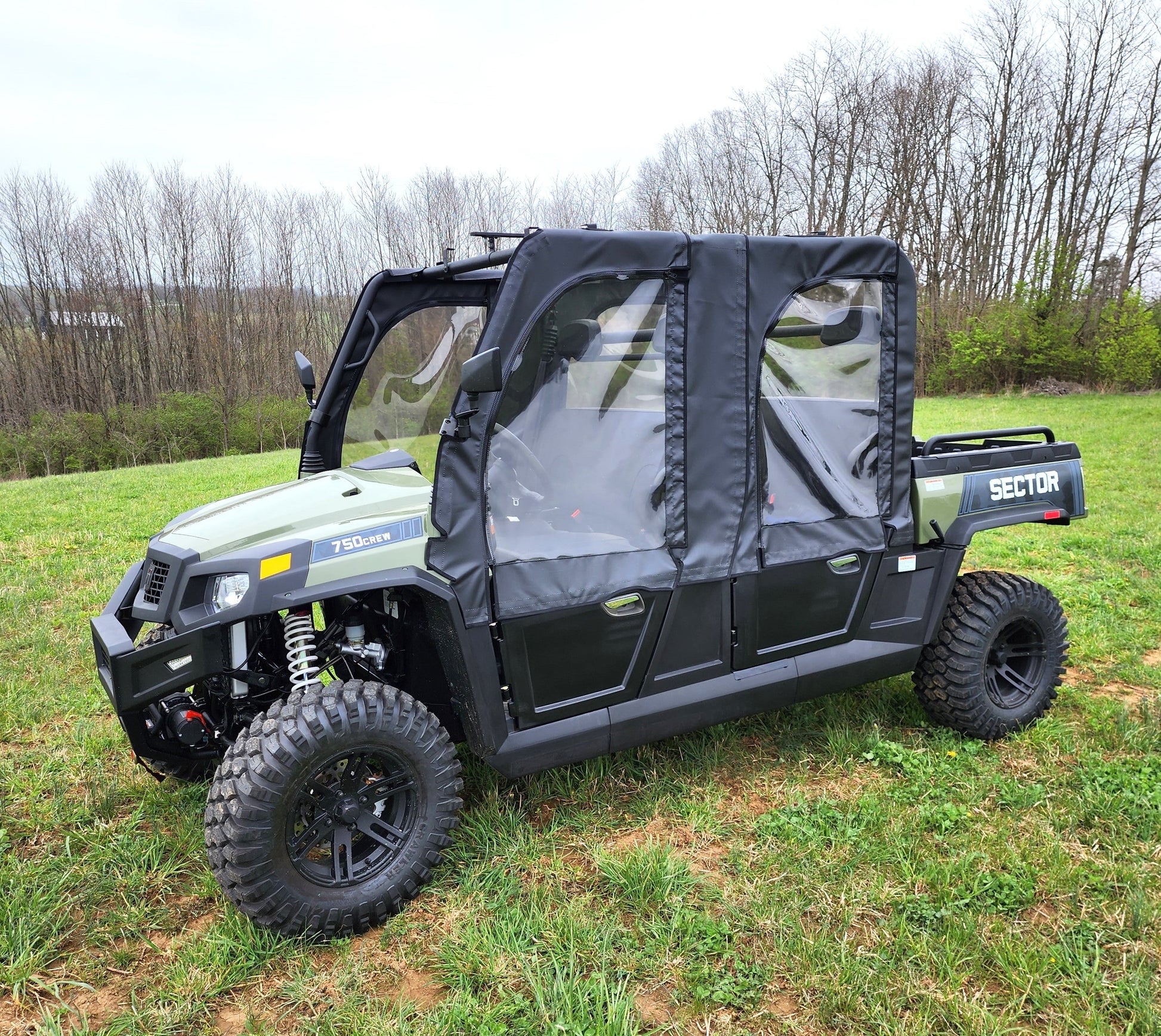 HiSun Sector 750 Crew - Soft Upper Doors (HNSC75-DOH-BLK) - 3 Star UTV