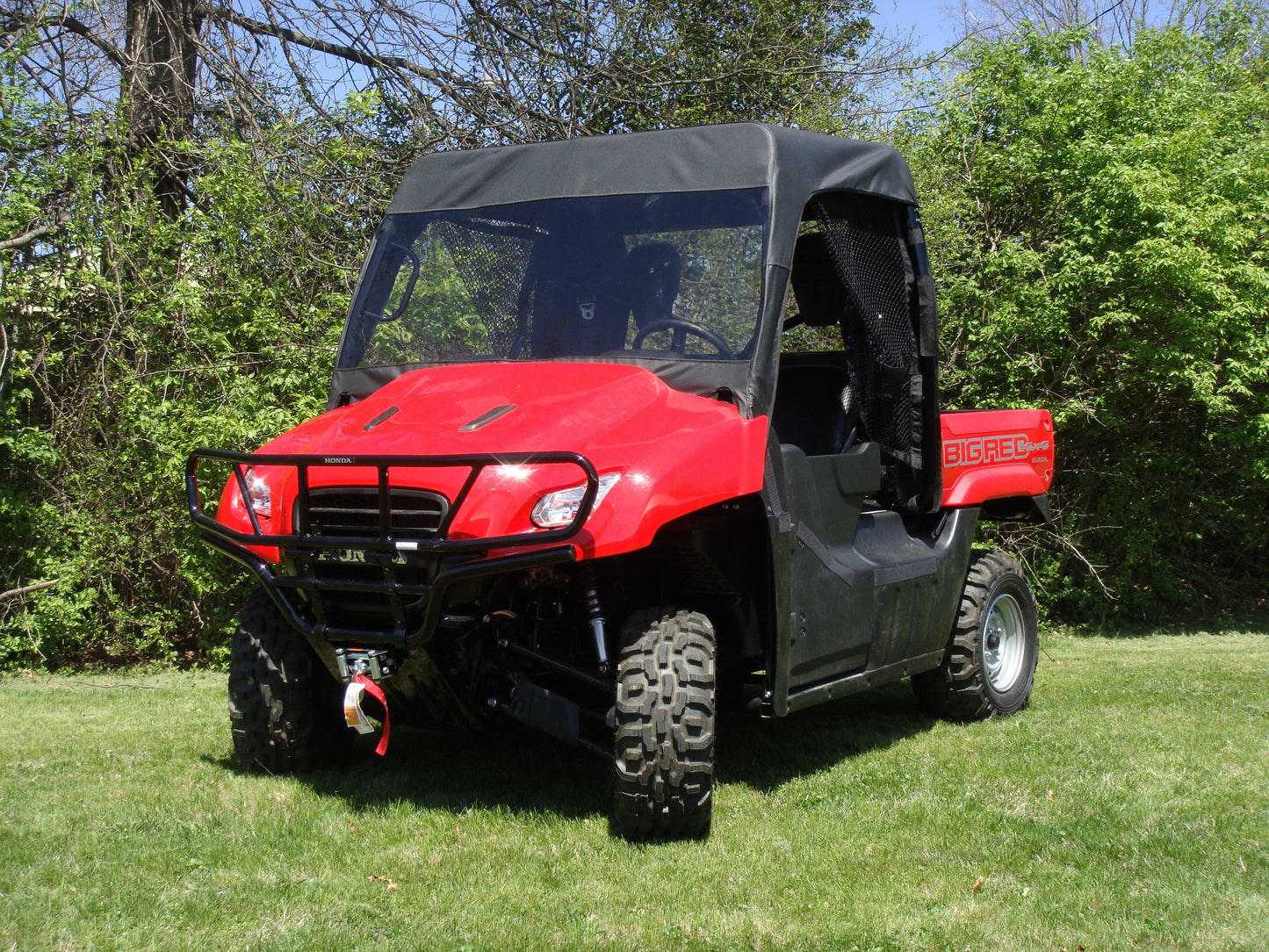 Honda Big Red - Vinyl Windshield/Top Combo (HONRED-WTO-BLK) - 3 Star UTV