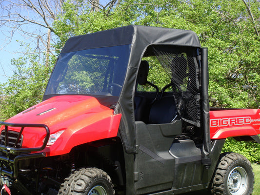 Honda Big Red - Vinyl Windshield/Top/Rear Combo (HONRED-WTR-BLK) - 3 Star UTV