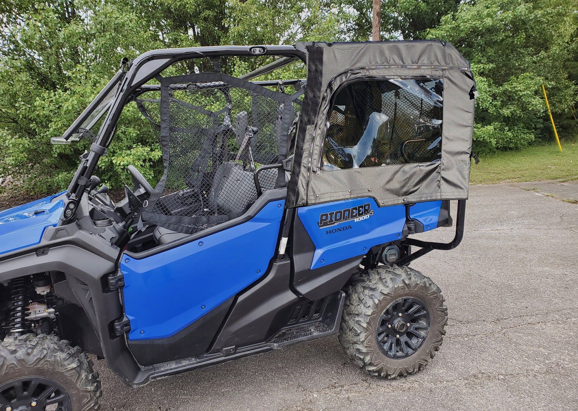 Honda Pioneer 1000-5 - Upper Rear Doors (HONP15-RHD-BLK) - 3 Star UTV