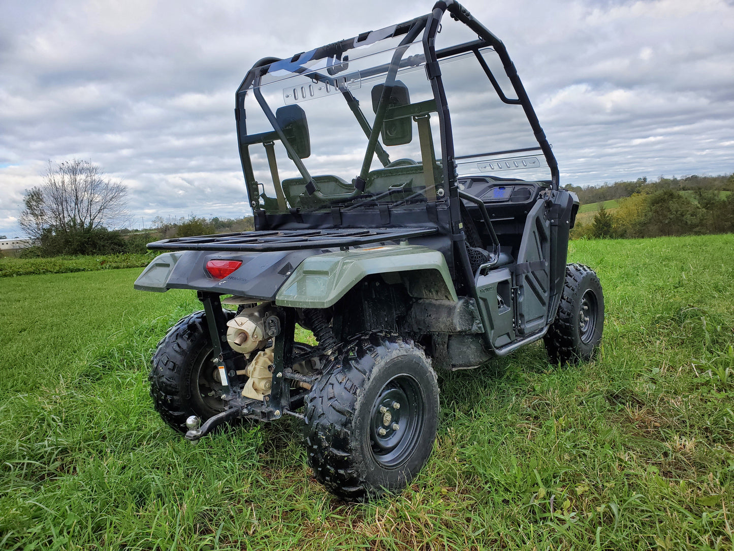 Honda Pioneer 500/520 - Lexan Back Panel w/Ve (HONP50-STK-CLR) - 3 Star UTV