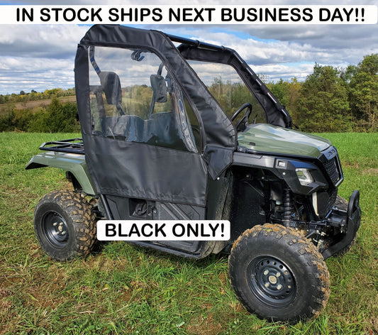3 Star UTV Honda Pioneer 500/520 - Soft Doors (HONP50-DOH-BLK) - 3 Star UTV