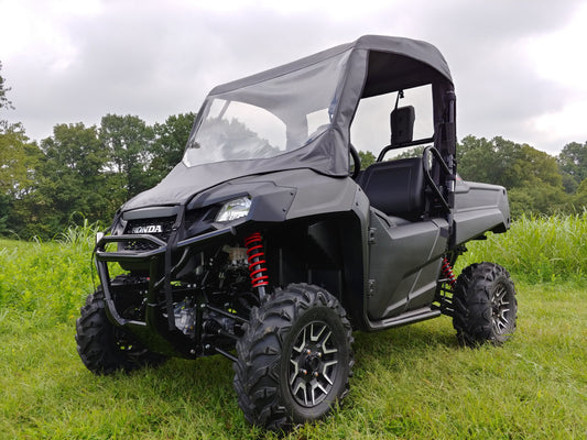 Honda Pioneer 700 2-Seater - Vinyl Windshield (HONP72-WTR-BLK) - 3 Star UTV