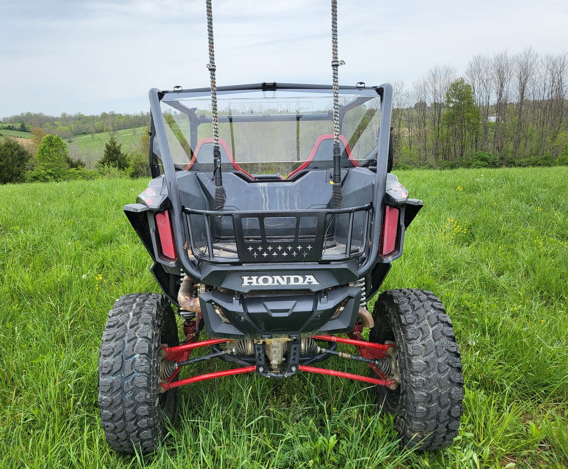 Honda Talon 2-Seater - 1-Pc Lexan Back Panel (HONT10-SBK-CLR) - 3 Star UTV