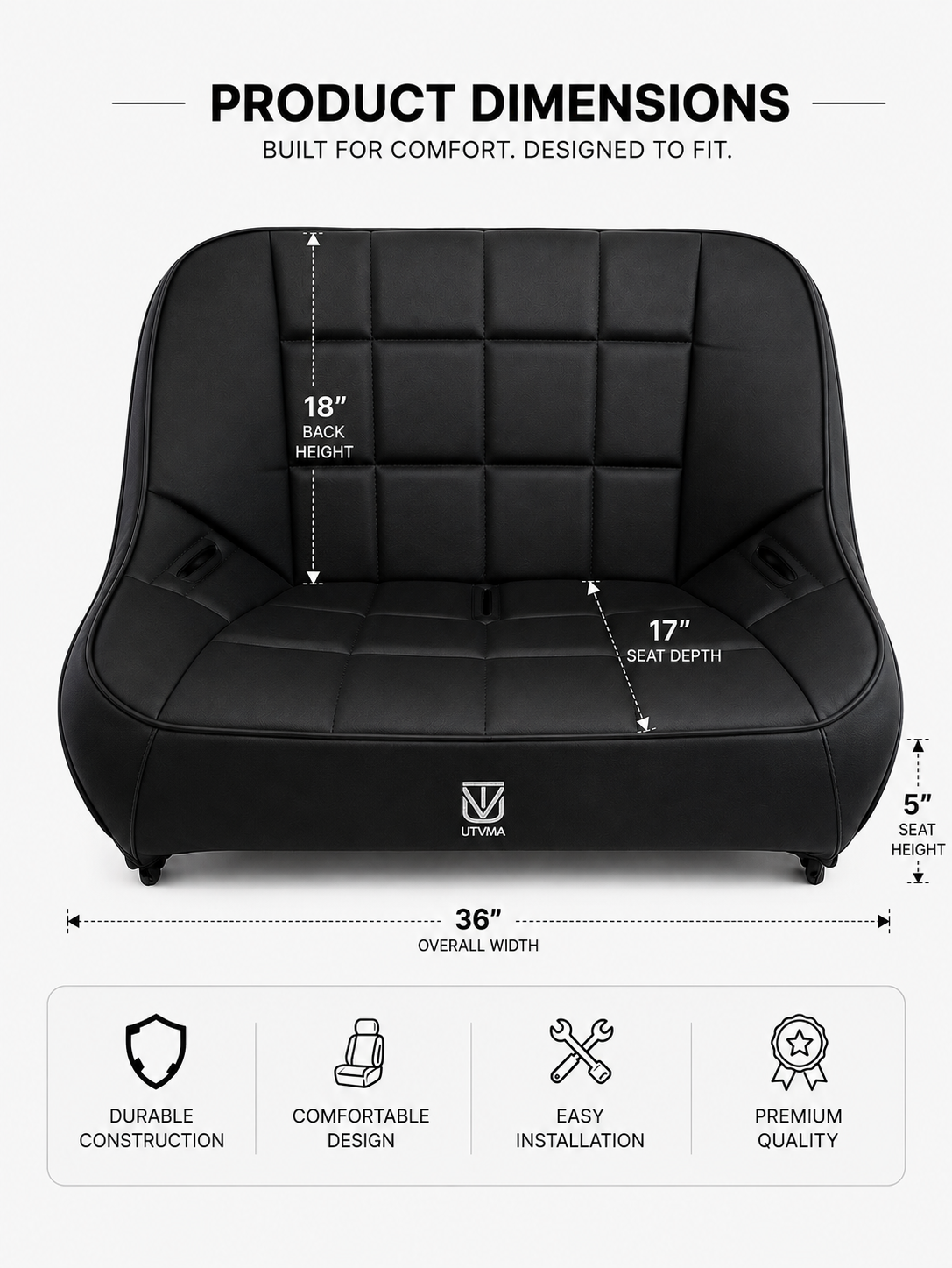 36" Universal Bench Seat