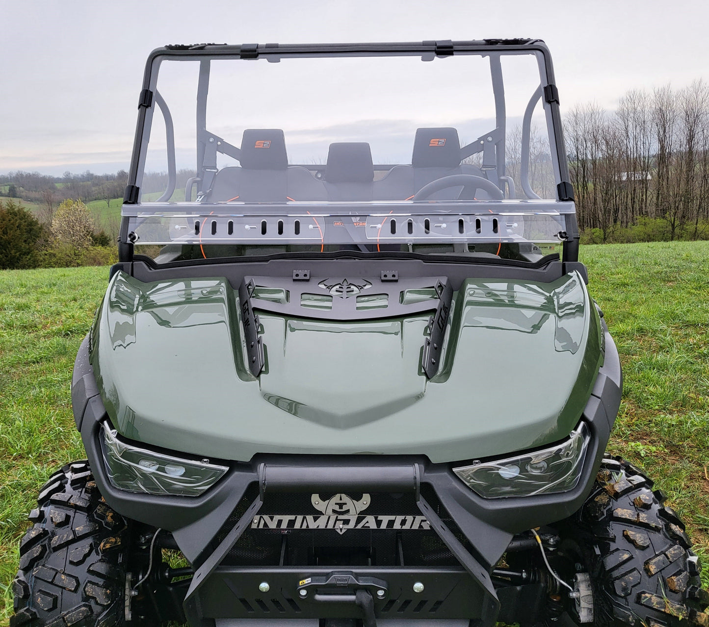 Intimidator GC1K 3-Seater - 2 Pc Windshield w (INTGC3-GX2-CLR) - 3 Star UTV