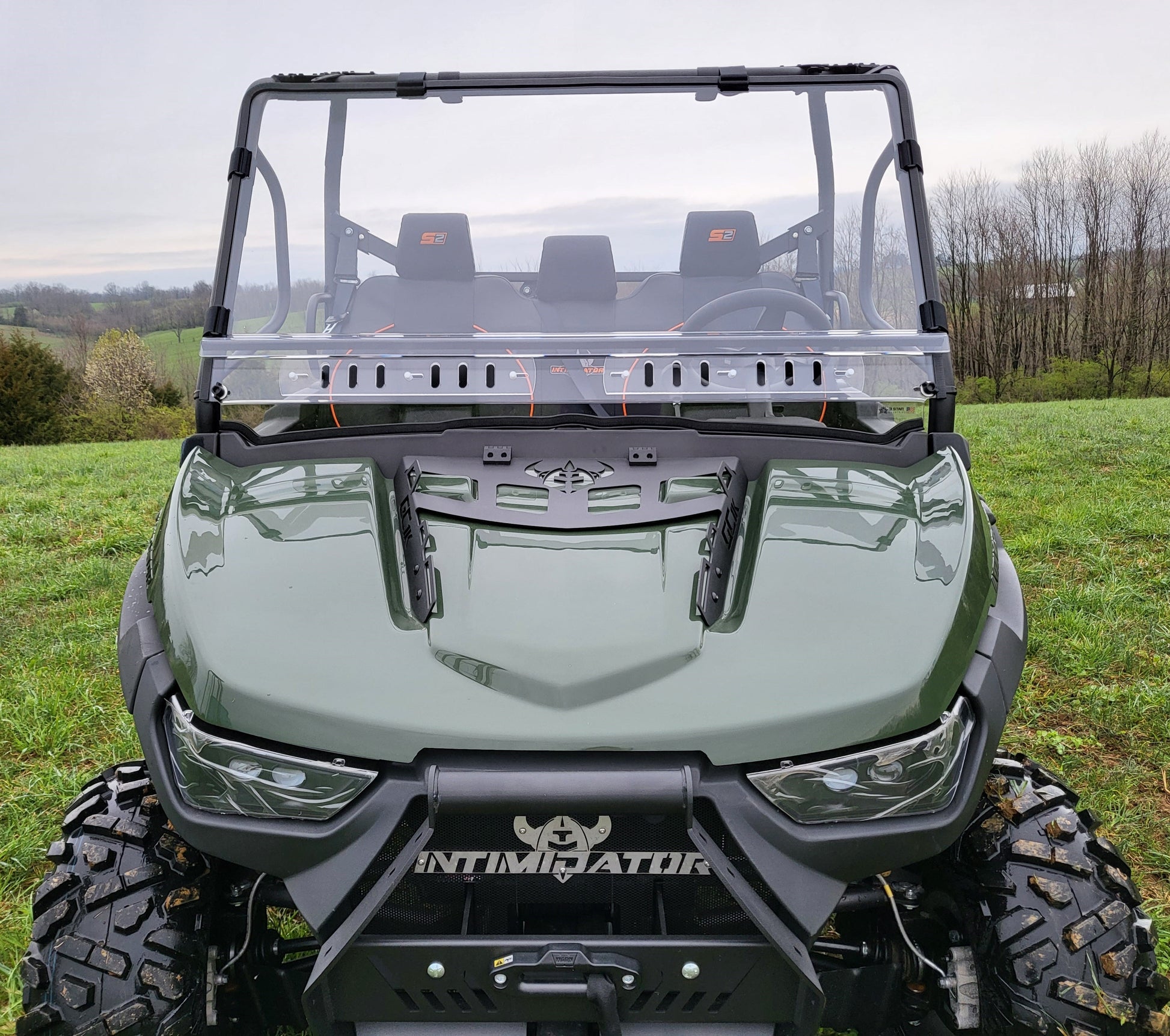 Intimidator GC1K 3-Seater - 2 Pc Windshield w (INTGC3-GX2-CLR) - 3 Star UTV