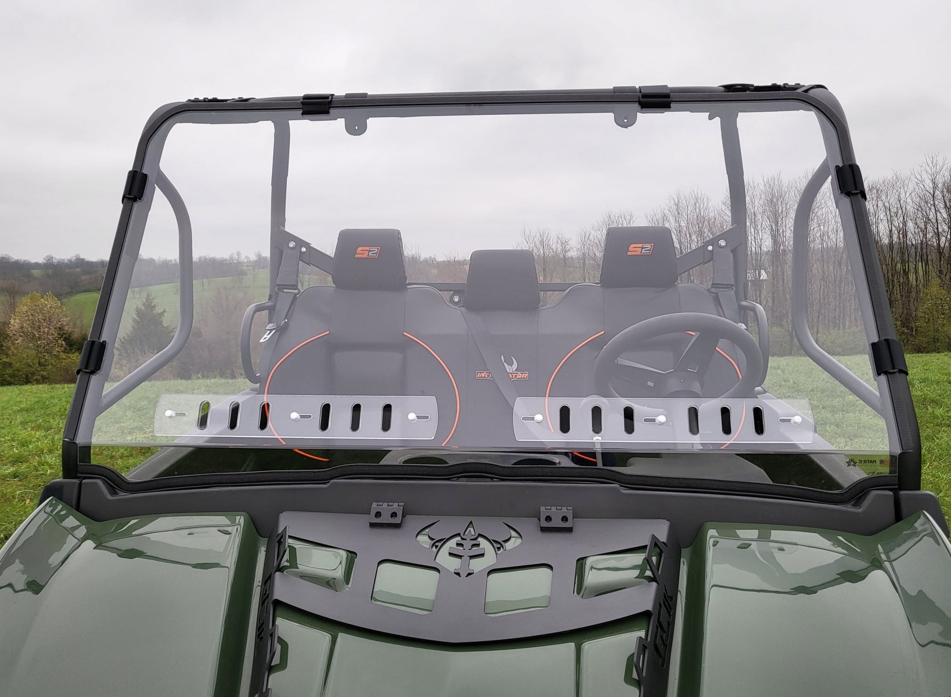 3 Star UTV Intimidator GC1K 3-Seater - 1 Pc Windshield with Ve... - 3 Star UTV