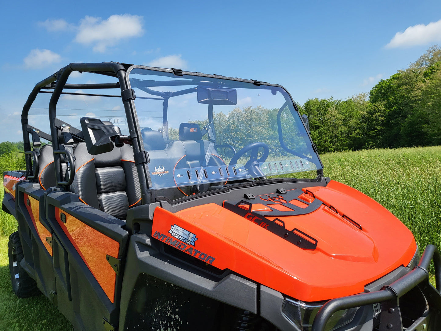 3 Star UTV Intimidator GC1K 6-Seater - 1 Pc Windshield with Ve... - 3 Star UTV