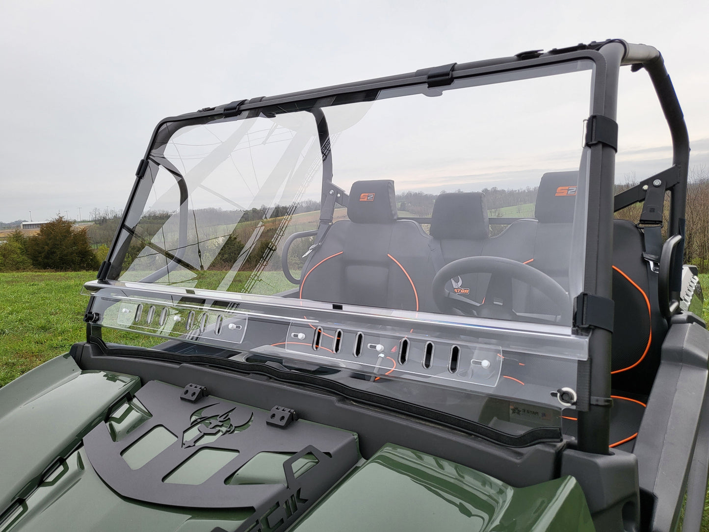Intimidator GC1K 6-Seater - 2 Pc Windshield with Vent, Clamp, and Hard Coat Options