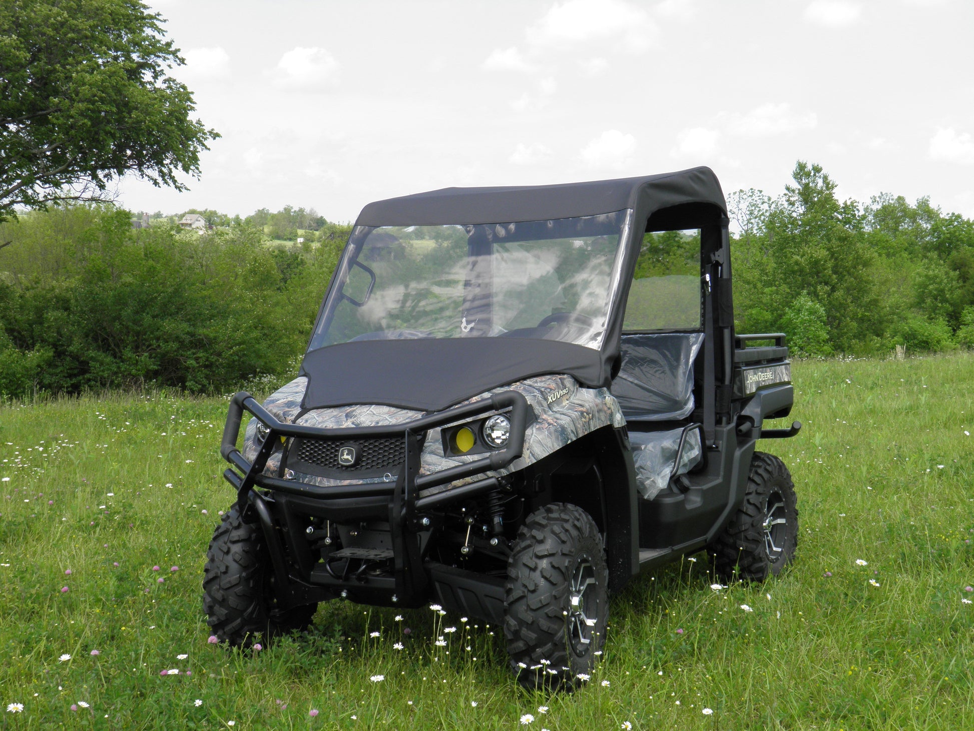 John Deere Gator 550/560/590 - Vinyl Windshie (JDG550-WTO-BLK) - 3 Star UTV