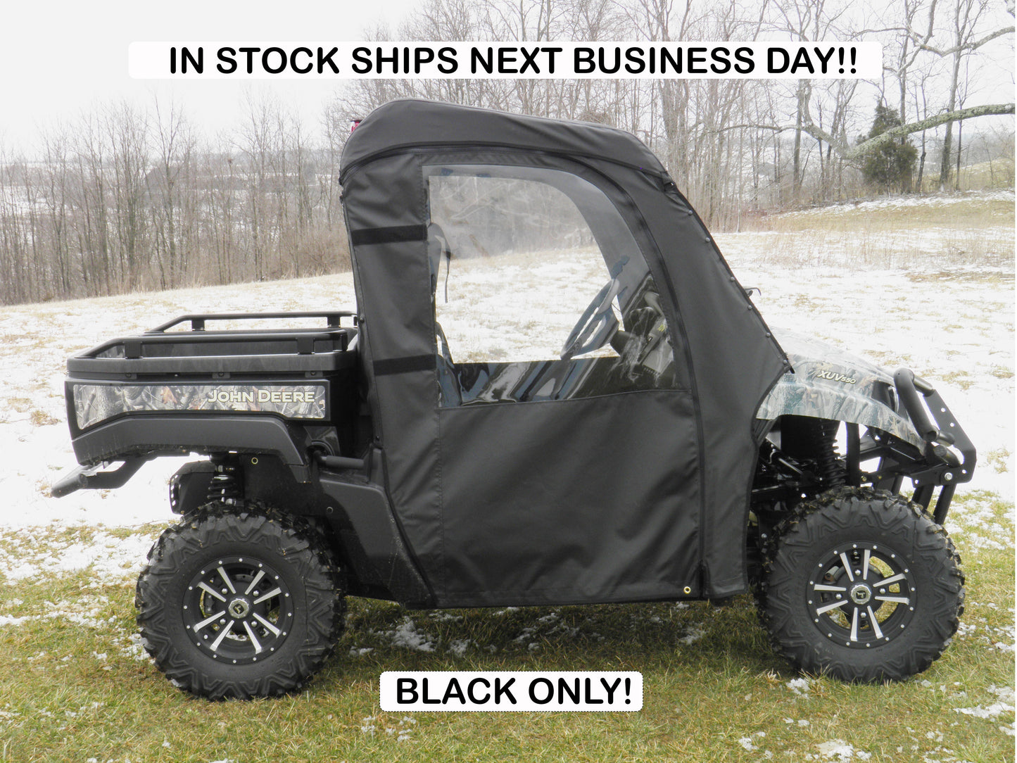 John Deere Gator 550/560/590 - Soft Doors (JDG550-DOF-BLK) - 3 Star UTV