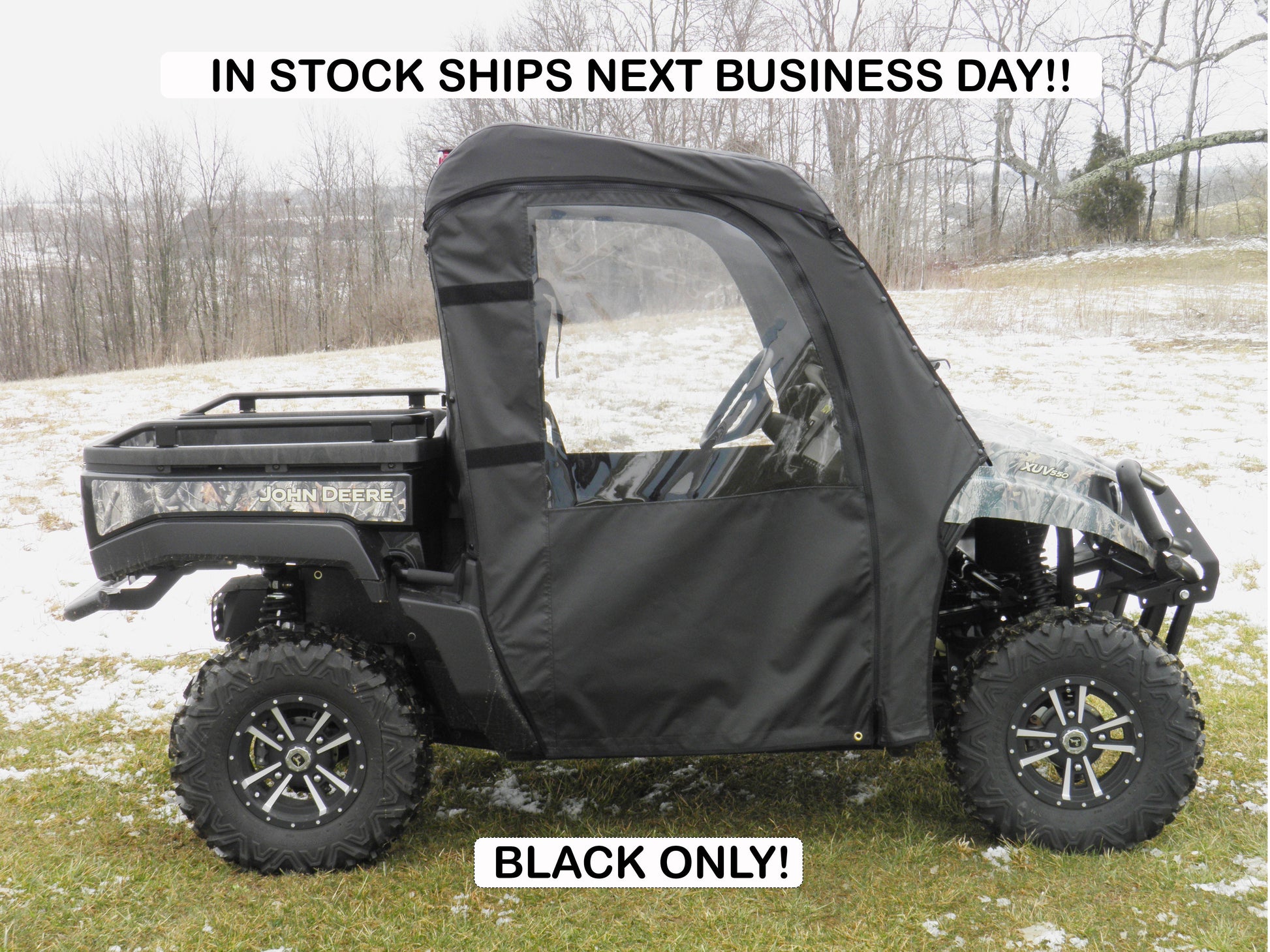 John Deere Gator 550/560/590 - Soft Doors (JDG550-DOF-BLK) - 3 Star UTV