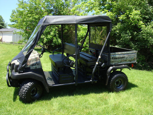 Kawasaki Mule 3000/3010 Trans - Vinyl Windshi (KAW30T-WTO-BLK) - 3 Star UTV