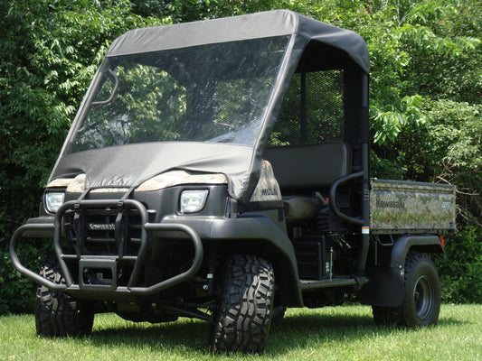 Kawasaki Mule 3000/3010 - Vinyl Windshield/To (KAW301-WTR-BLK) - 3 Star UTV