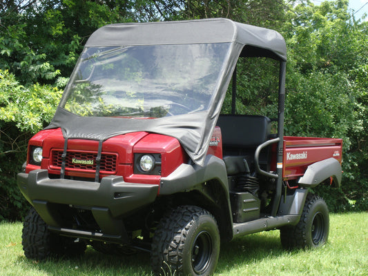 Kawasaki Mule 4000/4010 - Vinyl Windshield/To (KAW401-WTO-BLK) - 3 Star UTV
