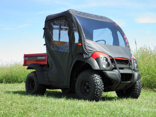 Kawasaki Mule SX - Full Cab Enclosure with Vi (KAWMSX-FCE-BLK) - 3 Star UTV