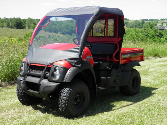 Kawasaki Mule SX - Vinyl Windshield/Top/Rear (KAWMSX-WTR-BLK) - 3 Star UTV