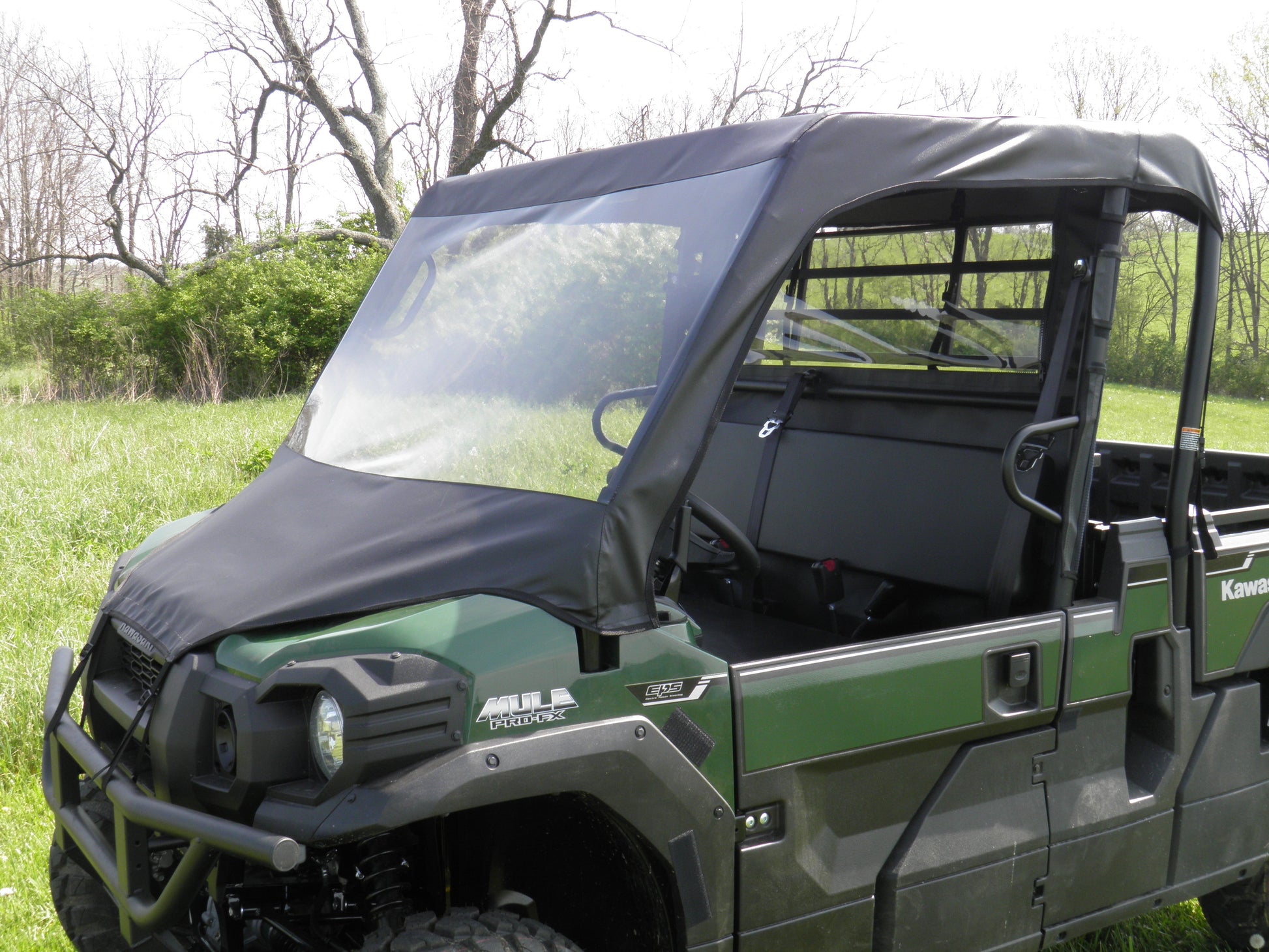 Kawasaki Pro FX - Vinyl Windshield/Top/Rear C (KAWPFX-WTR-BLK) - 3 Star UTV