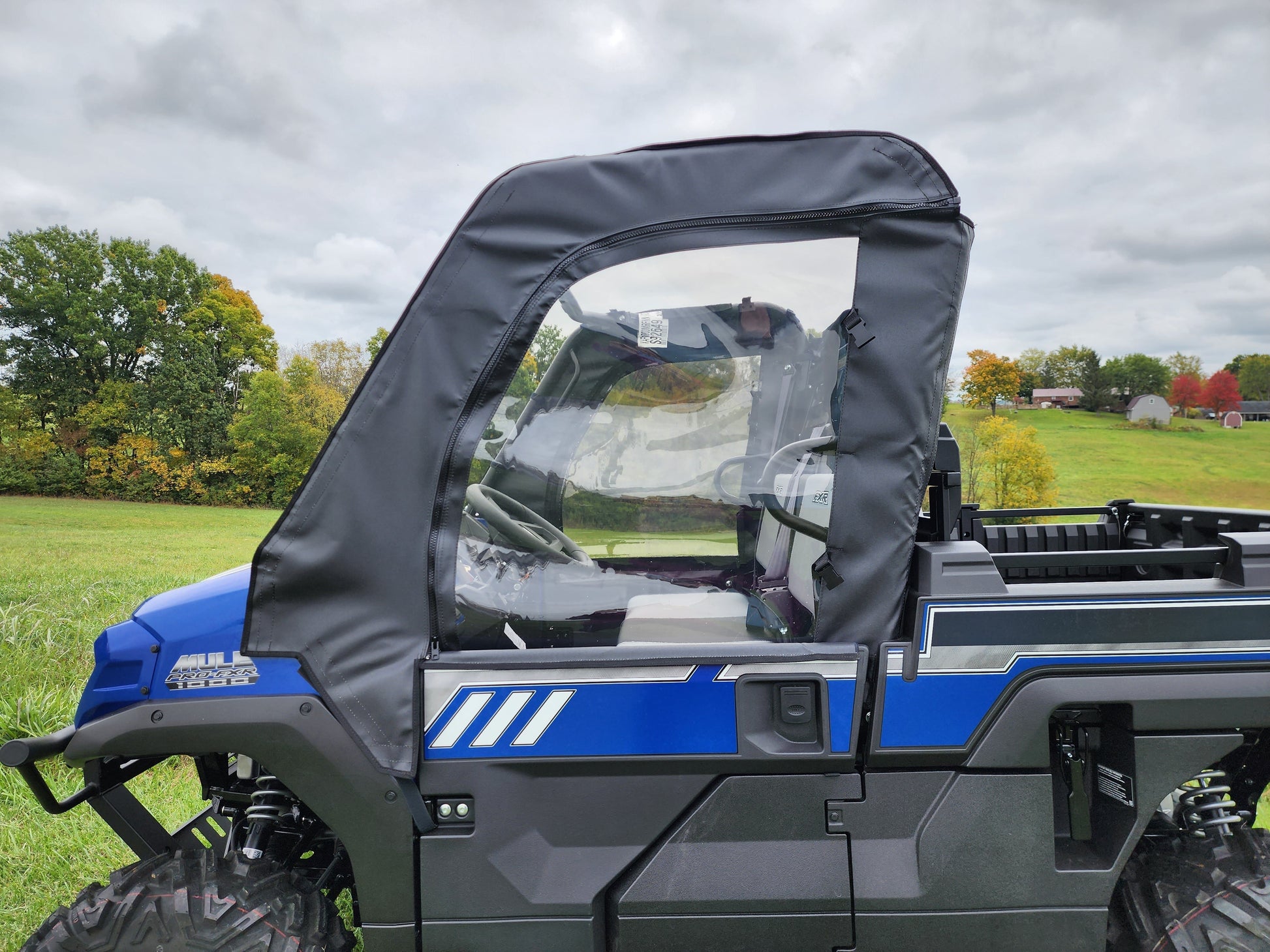3 Star UTV Kawasaki Pro FXR - Upper Canvas Doors (KAWFXR-DOH-BLK) - 3 Star UTV