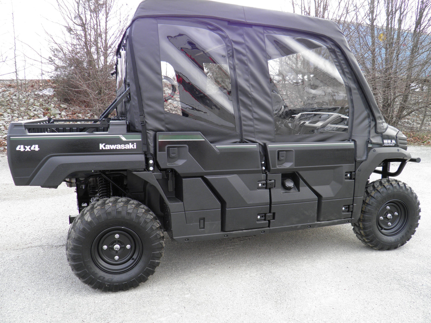 Kawasaki Pro FXT - Full Cab Enclosure with Vi (KAWFXT-FCD-BLK) - 3 Star UTV